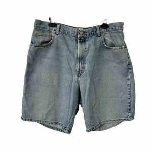Vintage Calvin Klein Shorts Easy Fit Double Stone Wash Denim Jean Shorts